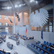Sala de plenos y sala de prensa en el Reichstag